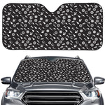 Motorcycle Parts Pattern Print Car Windshield Sun Shade