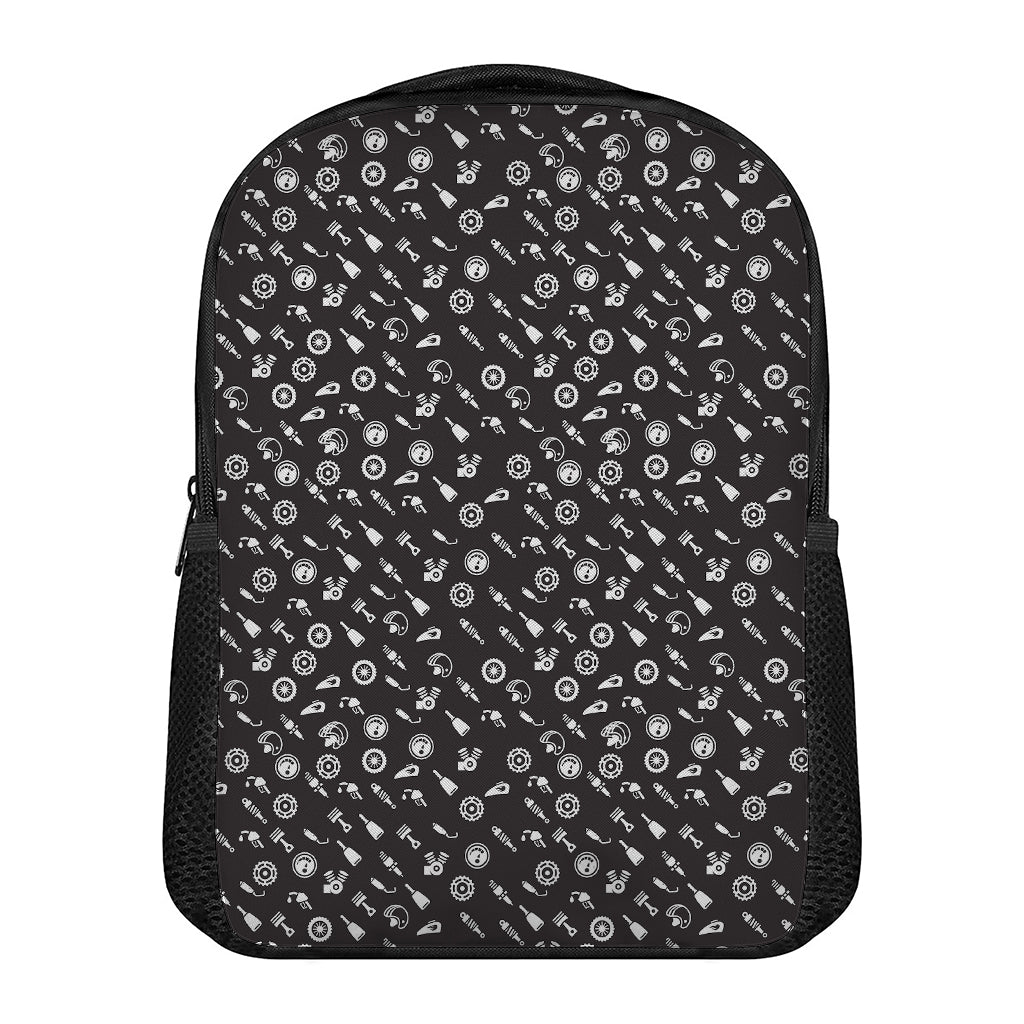 Motorcycle Parts Pattern Print Casual Backpack