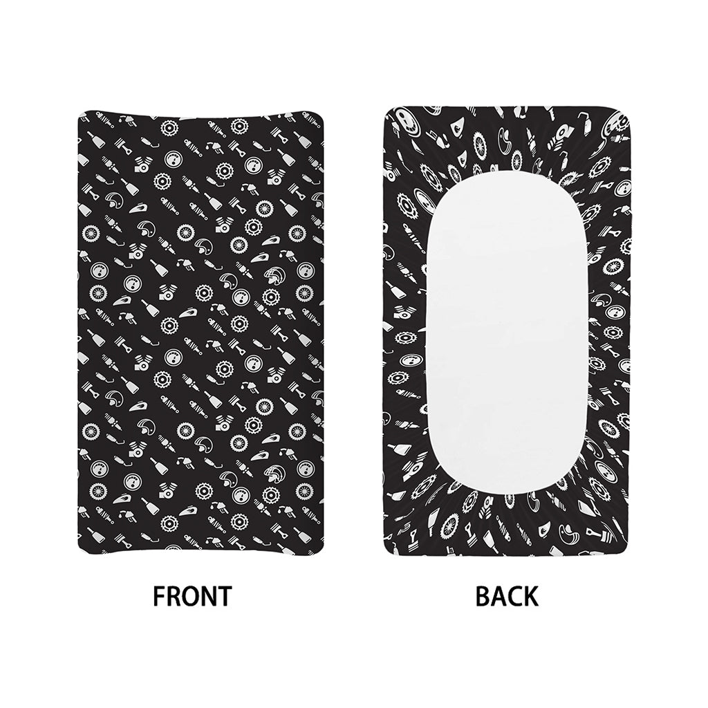 Motorcycle Parts Pattern Print Changing Pad Cover