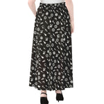 Motorcycle Parts Pattern Print Chiffon Maxi Skirt