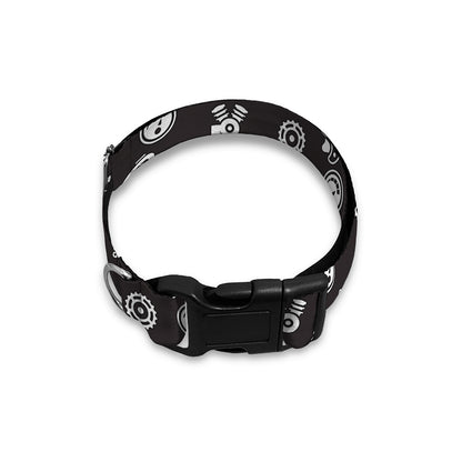 Motorcycle Parts Pattern Print Dog Collar