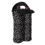 Motorcycle Parts Pattern Print Double Neoprene Wine Tote