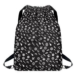 Motorcycle Parts Pattern Print Drawstring Backpack
