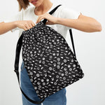 Motorcycle Parts Pattern Print Drawstring Backpack