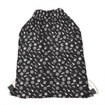 Motorcycle Parts Pattern Print Drawstring Bag
