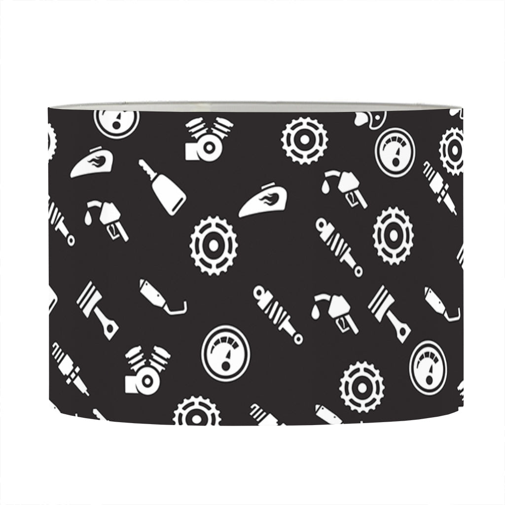 Motorcycle Parts Pattern Print Drum Lamp Shade