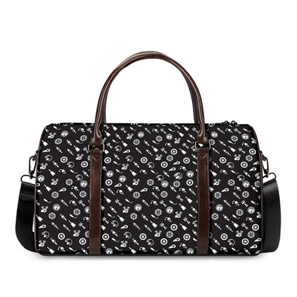Motorcycle Parts Pattern Print Duffle Bag