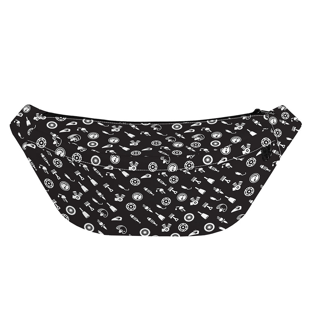 Motorcycle Parts Pattern Print Fanny Pack