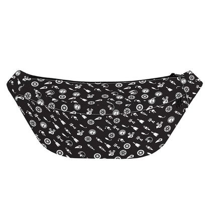 Motorcycle Parts Pattern Print Fanny Pack