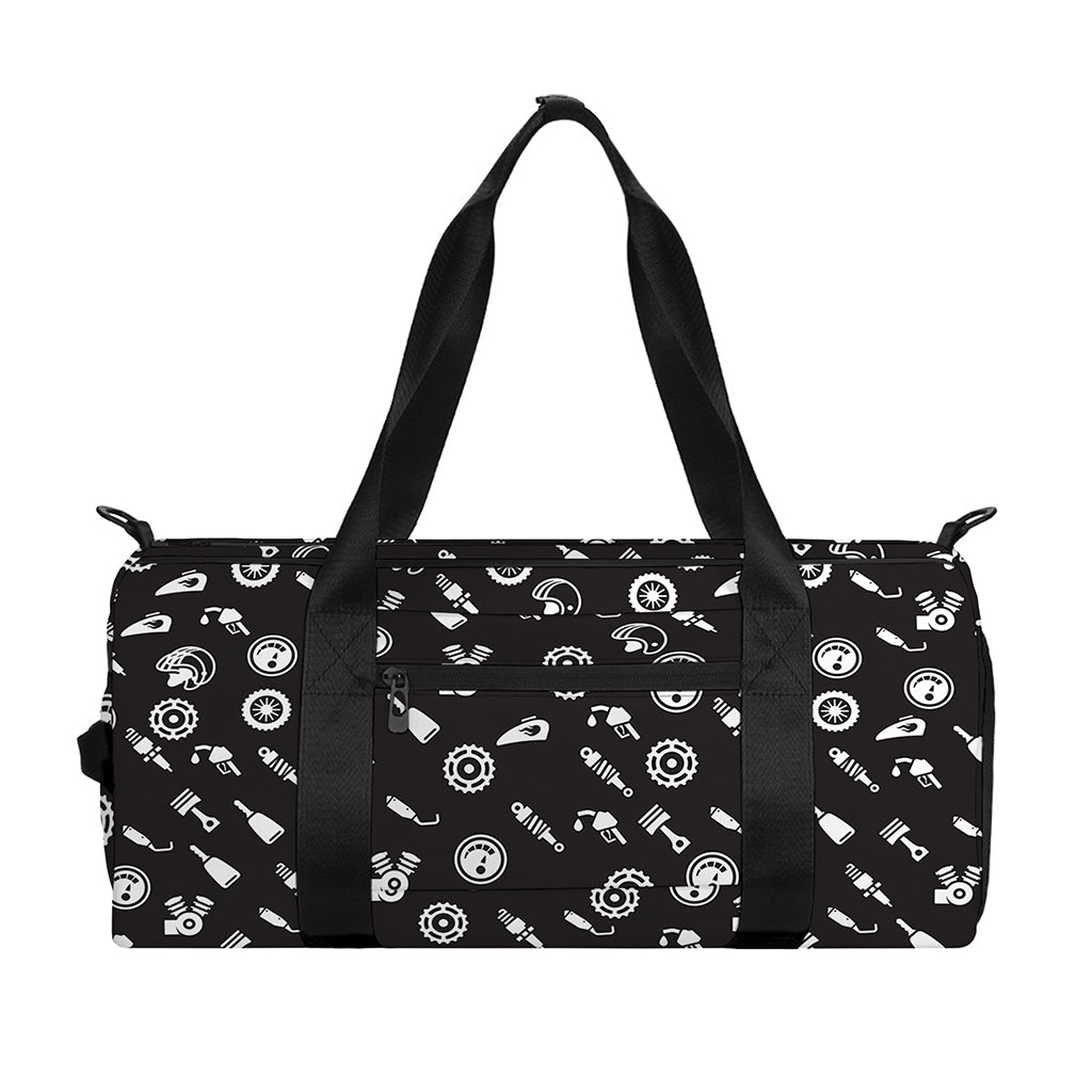 Motorcycle Parts Pattern Print Gym Bag