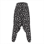 Motorcycle Parts Pattern Print Hammer Pants