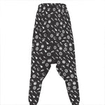 Motorcycle Parts Pattern Print Hammer Pants