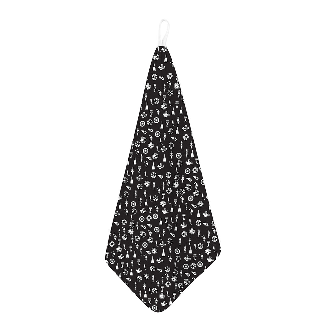 Motorcycle Parts Pattern Print Hand Towel