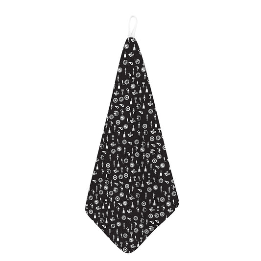 Motorcycle Parts Pattern Print Hand Towel