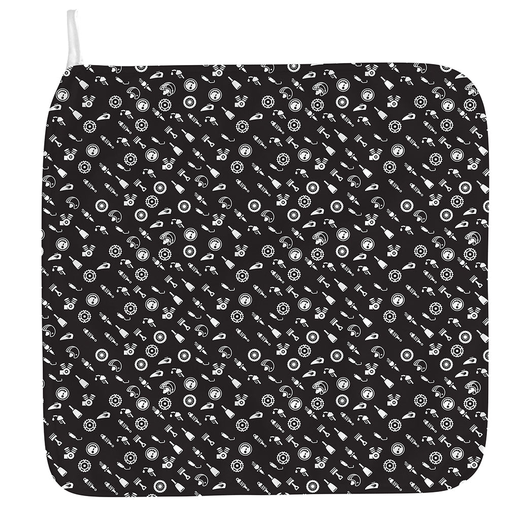 Motorcycle Parts Pattern Print Hand Towel