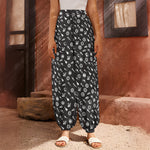 Motorcycle Parts Pattern Print Harem Pants