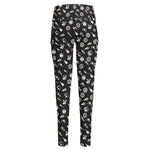 Motorcycle Parts Pattern Print High-Waisted Pocket Leggings