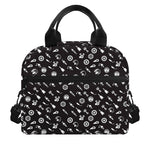 Motorcycle Parts Pattern Print Insulated Lunch Bag
