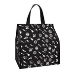 Motorcycle Parts Pattern Print Insulated Lunch Tote