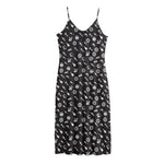 Motorcycle Parts Pattern Print Jersey Midi Cami Dress