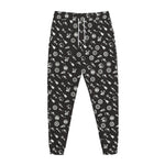 Motorcycle Parts Pattern Print Jogger Pants