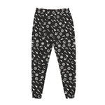 Motorcycle Parts Pattern Print Jogger Pants