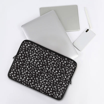 Motorcycle Parts Pattern Print Laptop Sleeve