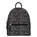 Motorcycle Parts Pattern Print Leather Backpack
