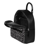 Motorcycle Parts Pattern Print Leather Backpack