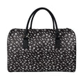 Motorcycle Parts Pattern Print Leather Duffel Bag