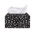 Motorcycle Parts Pattern Print Leather Tissue Box Cover