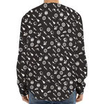 Motorcycle Parts Pattern Print Long Sleeve Baseball Jersey
