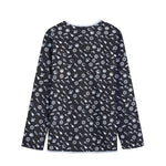 Motorcycle Parts Pattern Print Long Sleeve Short Coat
