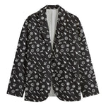 Motorcycle Parts Pattern Print Men's Blazer