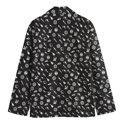 Motorcycle Parts Pattern Print Men's Blazer