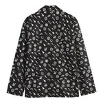 Motorcycle Parts Pattern Print Men's Blazer