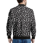 Motorcycle Parts Pattern Print Men's Bomber Jacket