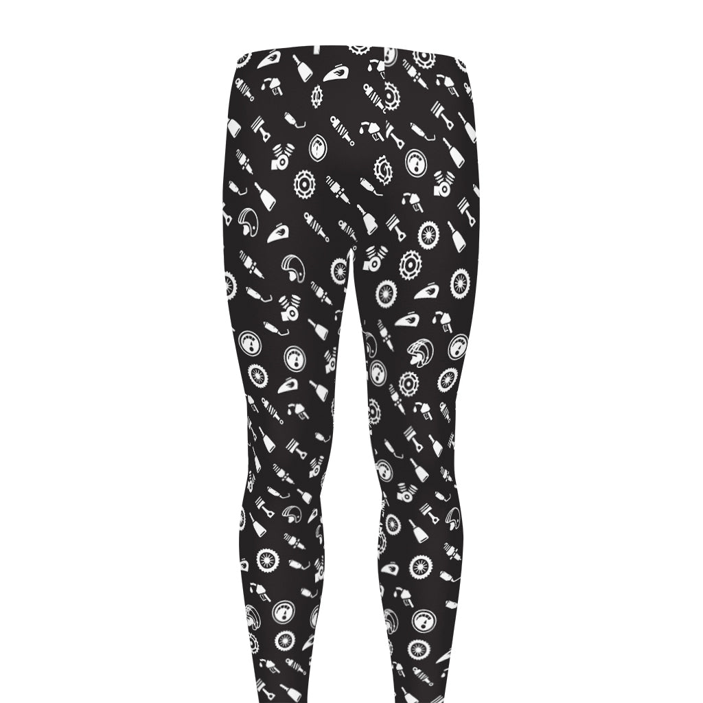 Motorcycle Parts Pattern Print Men's leggings