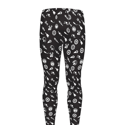 Motorcycle Parts Pattern Print Men's leggings