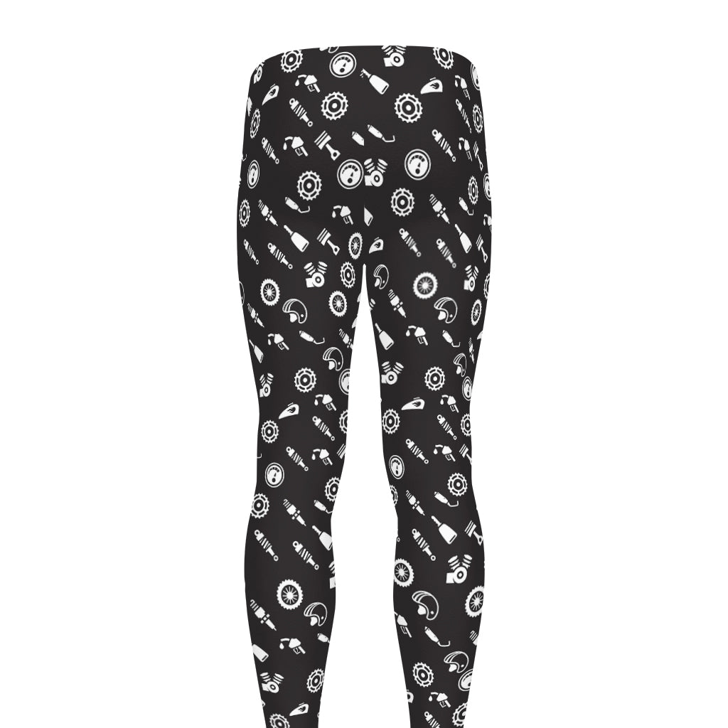 Motorcycle Parts Pattern Print Men's leggings