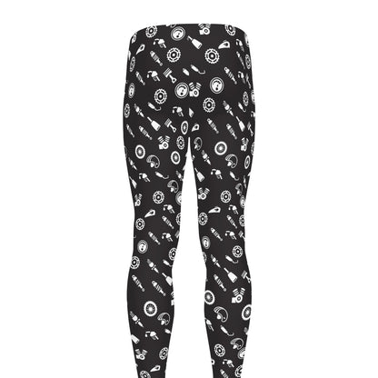 Motorcycle Parts Pattern Print Men's leggings