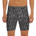 Motorcycle Parts Pattern Print Men's Long Boxer Briefs