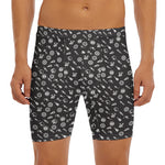 Motorcycle Parts Pattern Print Men's Long Boxer Briefs