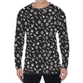 Motorcycle Parts Pattern Print Men's Long Sleeve T-Shirt