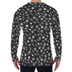 Motorcycle Parts Pattern Print Men's Long Sleeve T-Shirt