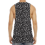 Motorcycle Parts Pattern Print Men's Muscle Tank Top