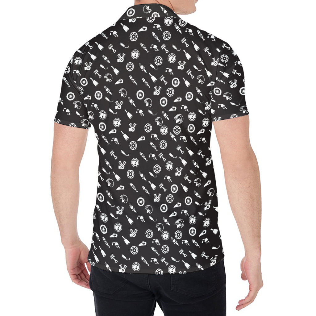 Motorcycle Parts Pattern Print Men's Shirt