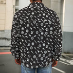 Motorcycle Parts Pattern Print Men's Shirt Jacket