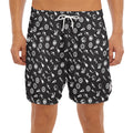 Motorcycle Parts Pattern Print Men's Split Running Shorts