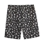 Motorcycle Parts Pattern Print Men's Sports Shorts